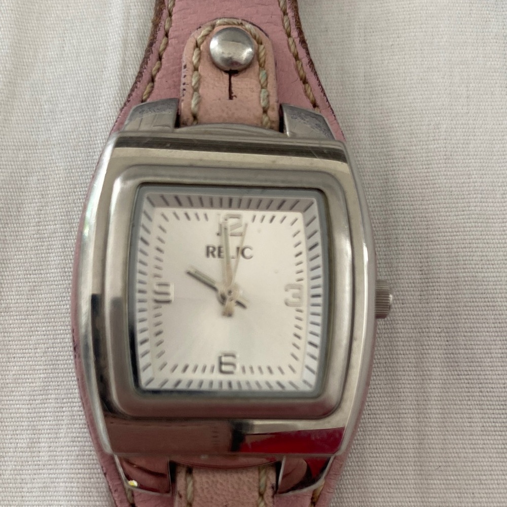 Relic Women's Two-Tone Bracelet Watch & Pink Leather Strap Watch - Picture 6 of 9